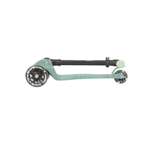Trotineta pliabila cu roti luminoase si ghidon reglabil Qplay Sparkling Verde