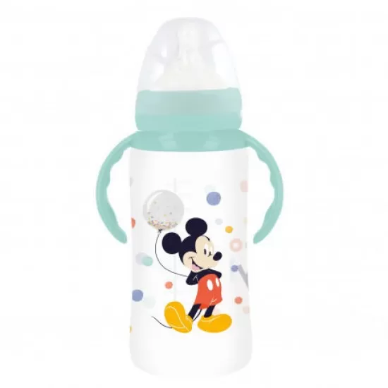 Biberon anticolici cu debit variabil si maner 360 ml Mickey Disney Biberon anticolici cu debit variabil si maner 360 ml Mickey Disney