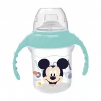 Cana cu capac, manere  si cioc din silicon 250 ml Mickey Disney