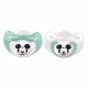 Set 2 suzete ortodontice Disney Mickey din silicon cu capac de protectie 6 luni+ Set 2 suzete ortodontice Disney Mickey din silicon cu capac de protectie 6 luni+