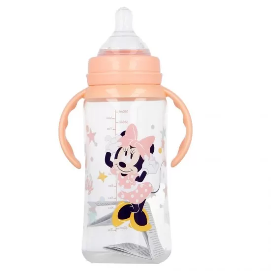 Biberon anticolici cu debit variabil si maner 360 ml Minnie Disney Biberon anticolici cu debit variabil si maner 360 ml Minnie Disney