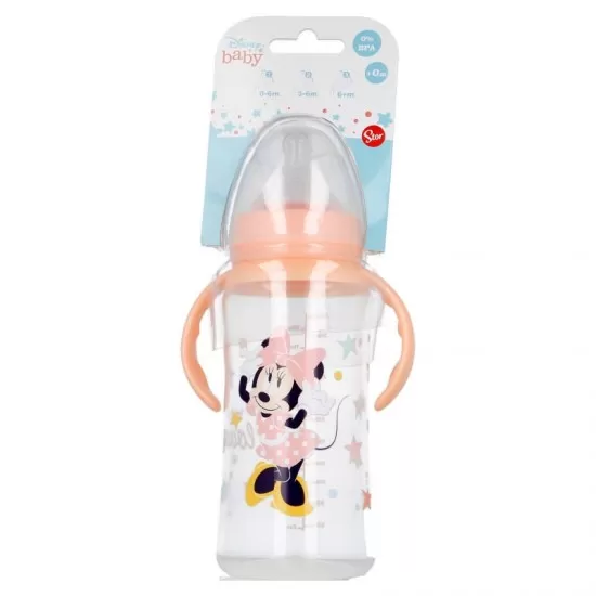 Biberon anticolici cu debit variabil si maner 360 ml Minnie Disney Biberon anticolici cu debit variabil si maner 360 ml Minnie Disney