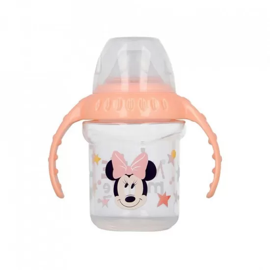 Cana cu capac, manere si cioc din silicon 250 ml Minnie Disney Cana cu capac, manere si cioc din silicon 250 ml Minnie Disney