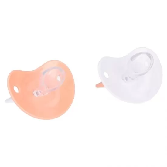 Set 2 suzete ortodontice Disney Minnie din silicon cu capac de protectie 6 luni+ Set 2 suzete ortodontice Disney Minnie din silicon cu capac de protectie 6 luni+