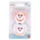 Set 2 suzete ortodontice Disney Minnie din silicon cu capac de protectie 6 luni+ Set 2 suzete ortodontice Disney Minnie din silicon cu capac de protectie 6 luni+