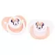 Set 2 suzete ortodontice Disney Minnie din silicon cu capac de protectie 0-6 luni Set 2 suzete ortodontice Disney Minnie din silicon cu capac de protectie 0-6 luni