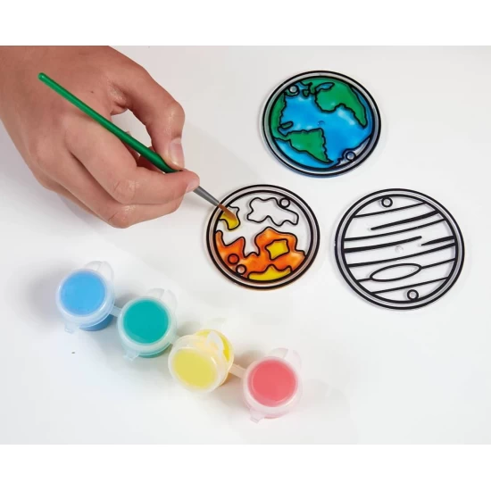 Set creativ Arta pe geam - Sistemul meu solar Set creativ Arta pe geam - Sistemul meu solar