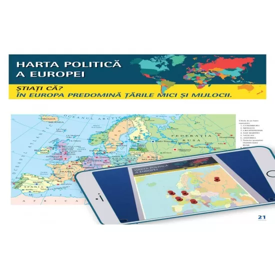 Atlas geografic scolar. Cunoasterea Terrei prin realitatea augmentata Atlas geografic scolar. Cunoasterea Terrei prin realitatea augmentata