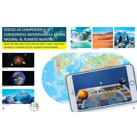 Atlas geografic scolar. Cunoasterea Terrei prin realitatea augmentata Atlas geografic scolar. Cunoasterea Terrei prin realitatea augmentata