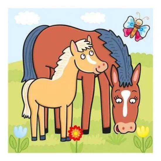 Baby puzzle - Animalute jucause (3-5 piese) Baby puzzle - Animalute jucause (3-5 piese)