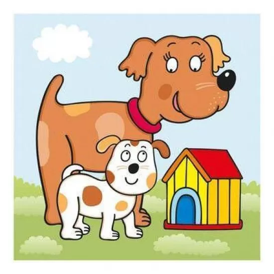 Baby puzzle - Animalute jucause (3-5 piese) Baby puzzle - Animalute jucause (3-5 piese)
