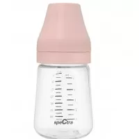 Biberon PA anticolici premium cu tetina S roz  Spectra 160 ml