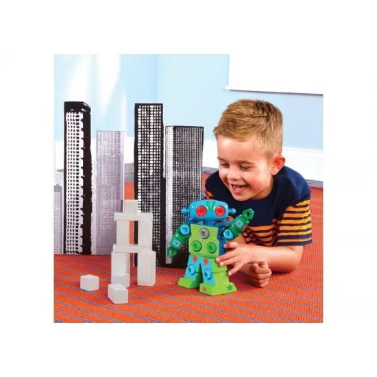Set constructie STEM Bormasina Magica - Robotel verde Set constructie STEM Bormasina Magica - Robotel verde