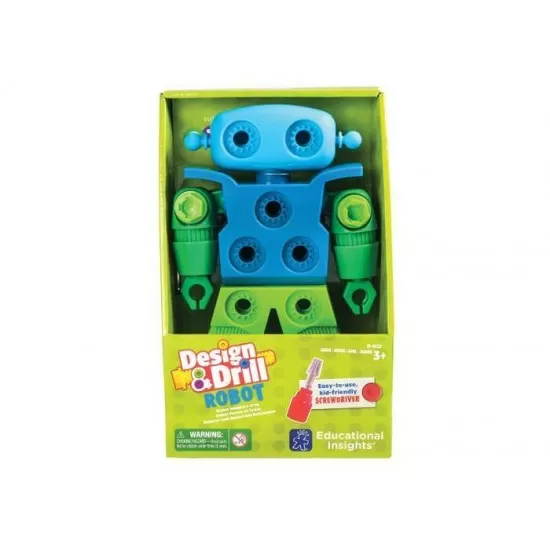 Set constructie STEM Bormasina Magica - Robotel verde Set constructie STEM Bormasina Magica - Robotel verde