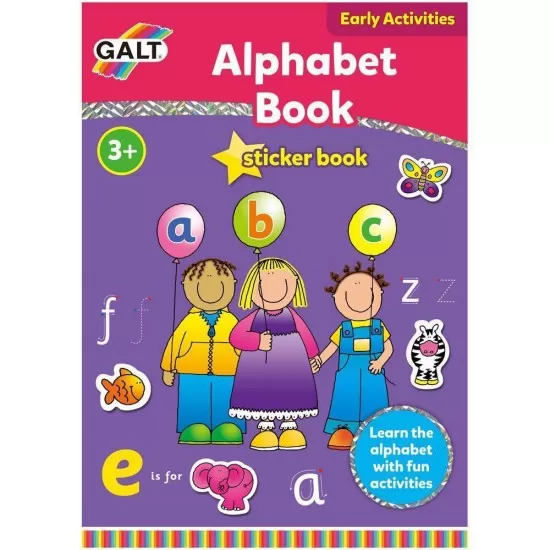 Carte cu activitati si abtibilduri - Alfabet Carte cu activitati si abtibilduri - Alfabet