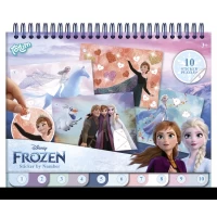 Carte de colorat si abtibilduri cu numere Frozen