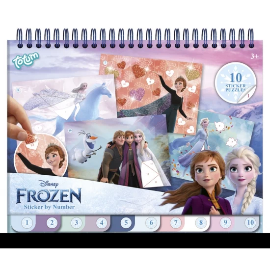 Carte de colorat si abtibilduri cu numere Frozen