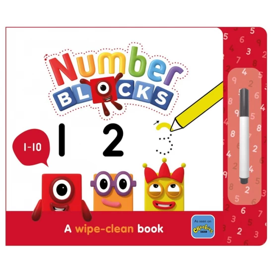 Carticica Scriu si sterg Numberblocks 1-10 Carticica Scriu si sterg Numberblocks 1-10