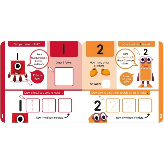 Carticica Scriu si sterg Numberblocks 1-10 Carticica Scriu si sterg Numberblocks 1-10