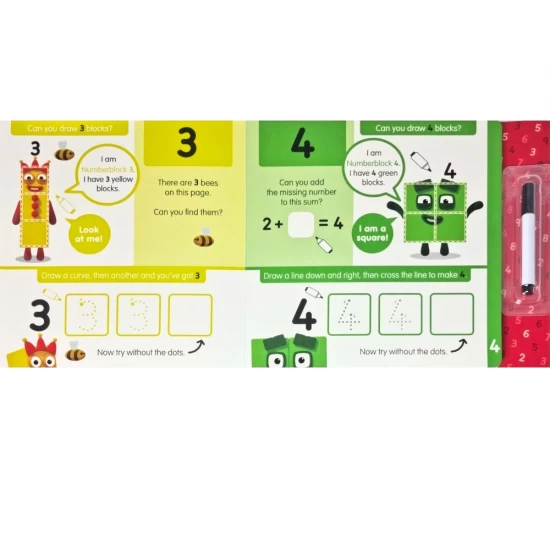 Carticica Scriu si sterg Numberblocks 1-10 Carticica Scriu si sterg Numberblocks 1-10