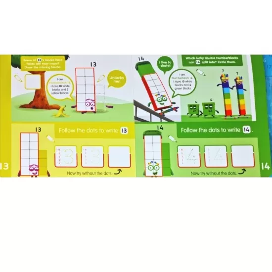 Carticica Scriu si sterg - Numberblocks 11-20 Carticica Scriu si sterg - Numberblocks 11-20