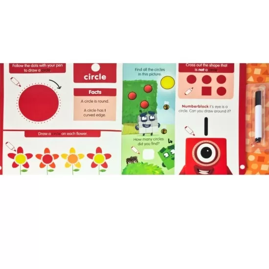 Carticica Scriu si sterg Numberblocks - Forme geometrice Carticica Scriu si sterg Numberblocks - Forme geometrice