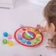 Ceas colorat din lemn Ceas colorat din lemn