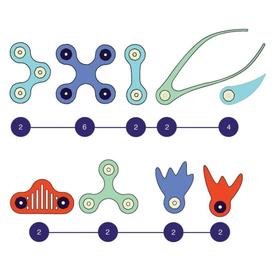 Joc magnetic de construit Clixo - Animalute marine 24 piese Joc magnetic de construit Clixo - Animalute marine 24 piese
