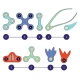Joc magnetic de construit Clixo - Animalute marine 24 piese Joc magnetic de construit Clixo - Animalute marine 24 piese