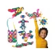 Joc magnetic de construit Clixo - Curcubeu 42 piese