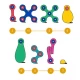 Joc magnetic de construit Clixo - Curcubeu 42 piese