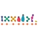 Joc magnetic de construit Clixo - Super Curcubeu 60 piese Joc magnetic de construit Clixo - Super Curcubeu 60 piese