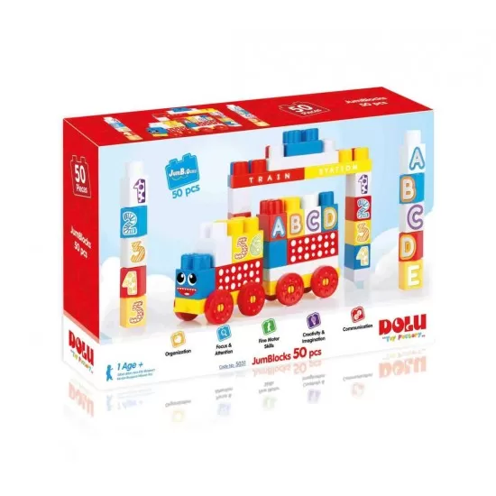 Cuburi de construit din plastic - 50 piese Cuburi de construit din plastic - 50 piese