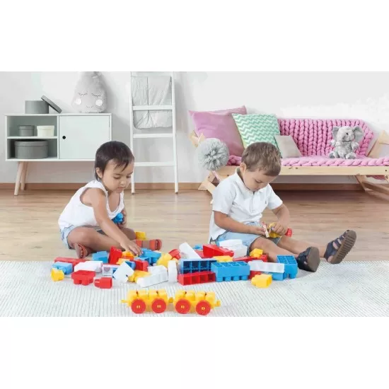 Cuburi de construit din plastic - 50 piese Cuburi de construit din plastic - 50 piese