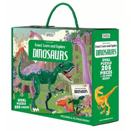 Carte cu puzzle Dinozauri - Cunoaste, invata si exploreaza Carte cu puzzle Dinozauri - Cunoaste, invata si exploreaza