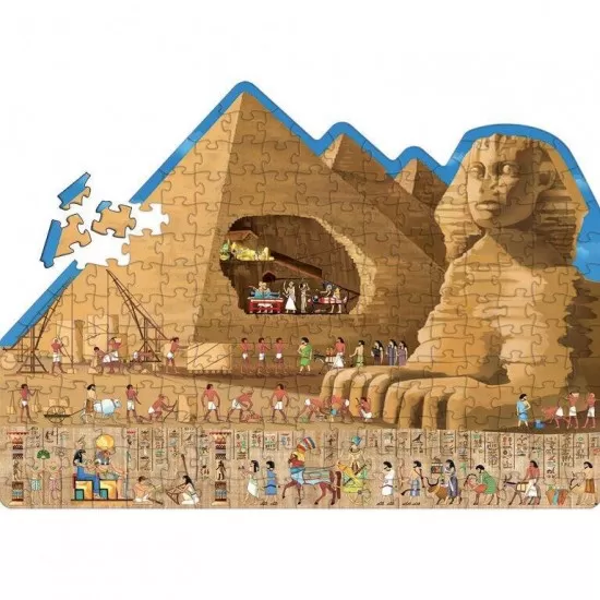 Puzzle cu carte Egiptul Antic 200 piese Puzzle cu carte Egiptul Antic 200 piese