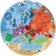 Puzzle cu carte Europa 210 piese Puzzle cu carte Europa 210 piese