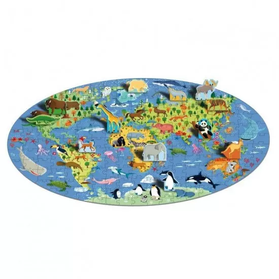 Puzzle cu carte - Lumea animalelor Puzzle cu carte - Lumea animalelor