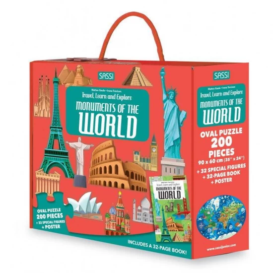 Cunoaste si exploreaza - Puzzle Monumentele lumii (200 piese) Cunoaste si exploreaza - Puzzle Monumentele lumii (200 piese)