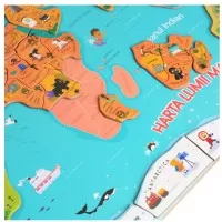 Harta lumii mare - Puzzle magnetic (lb.romana)