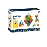 Joc de constructie STEAM - Scaune colorate 72 piese