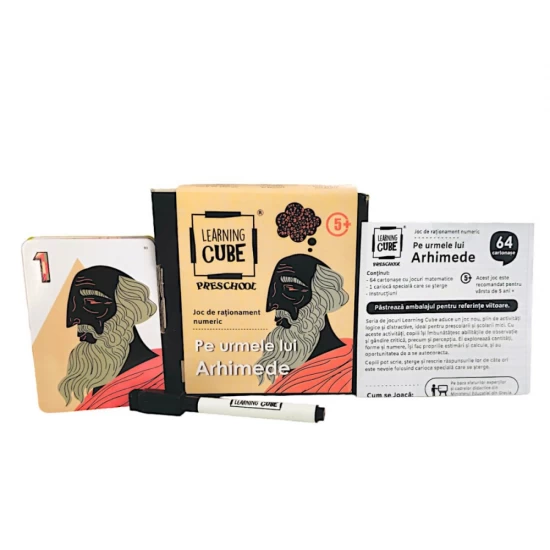 Joc matematic Learning Cube - Pe urmele lui Arhimede Joc matematic Learning Cube - Pe urmele lui Arhimede