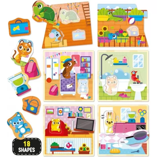 Joc Montessori - Casuta animalutelor Joc Montessori - Casuta animalutelor