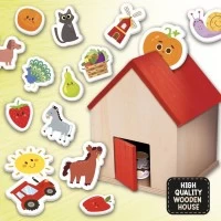Joc Montessori din lemn - La ferma