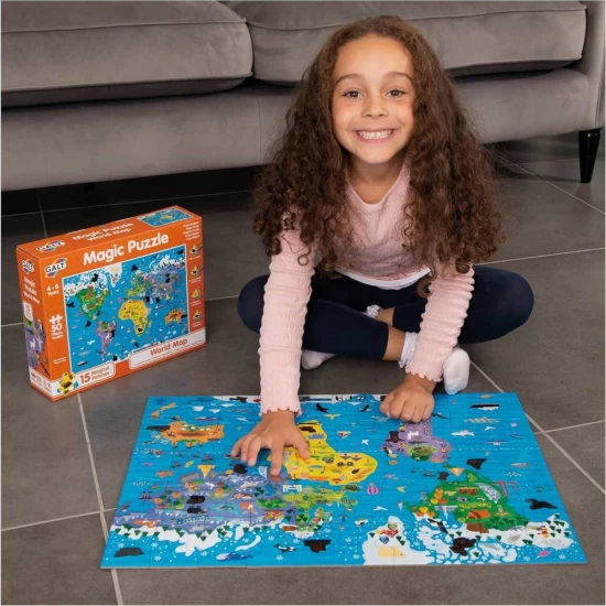 Magic Puzzle - Harta lumii 50 piese Magic Puzzle - Harta lumii 50 piese