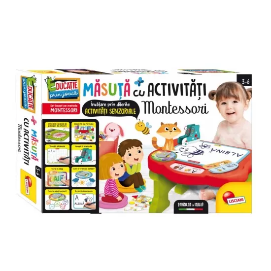 Masuta cu activitati Montessori in limba romana