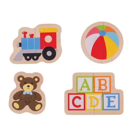 Puzzle din lemn - Jucarii (8 piese) Puzzle din lemn - Jucarii (8 piese)