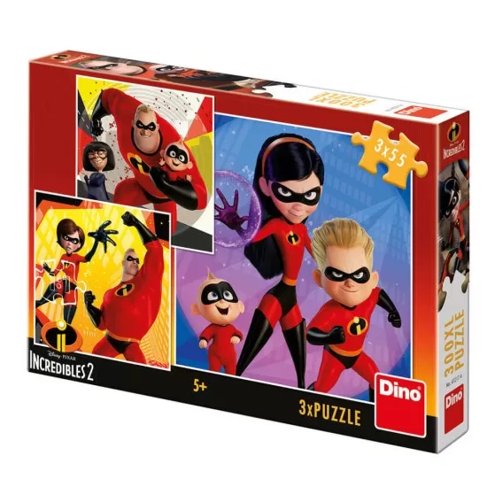 Puzzle - Incredibilii 2 ( 3 x 55 piese) Puzzle - Incredibilii 2 ( 3 x 55 piese)
