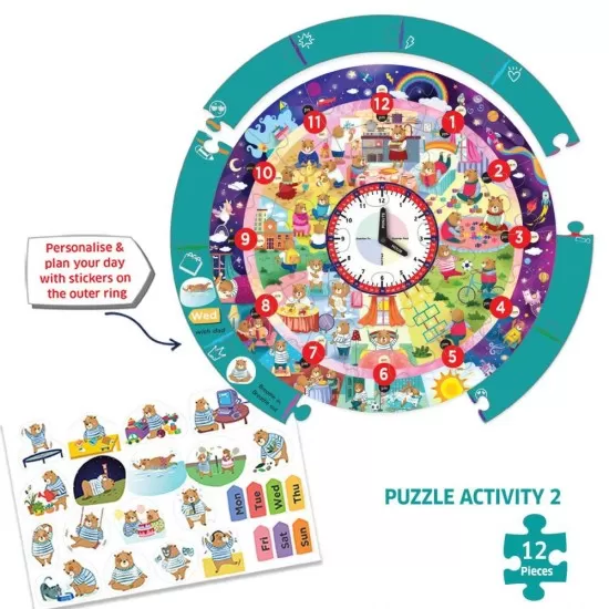 Puzzle - Invatam ceasul cu ursuletul Puzzle - Invatam ceasul cu ursuletul