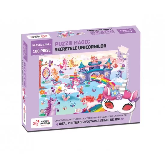 Puzzle magic - Secretele unicornilor 100 piese Puzzle magic - Secretele unicornilor 100 piese